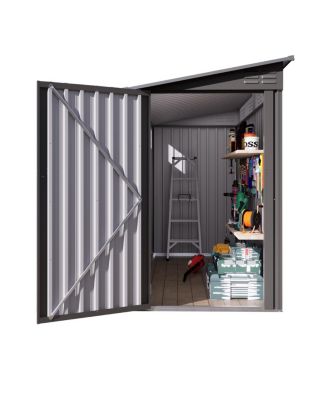 Durable Galvanized Steel Outdoor Storage Shed with Vented Roof