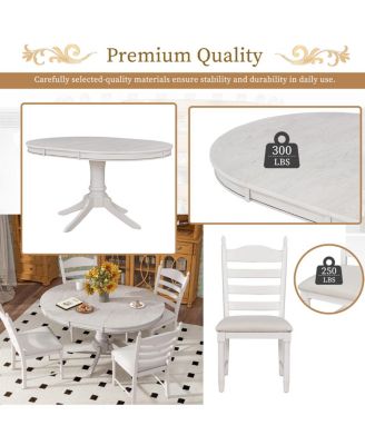 Retro Dining Set with Pedestal Table Base