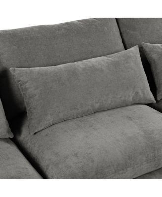 U-shaped Modular Corner Sofa with Two Ottomans