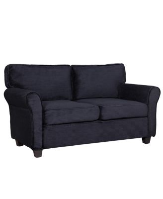 57" Modern Corduroy 2-Seater Sofa with Removable Cushions & Padded Armrests