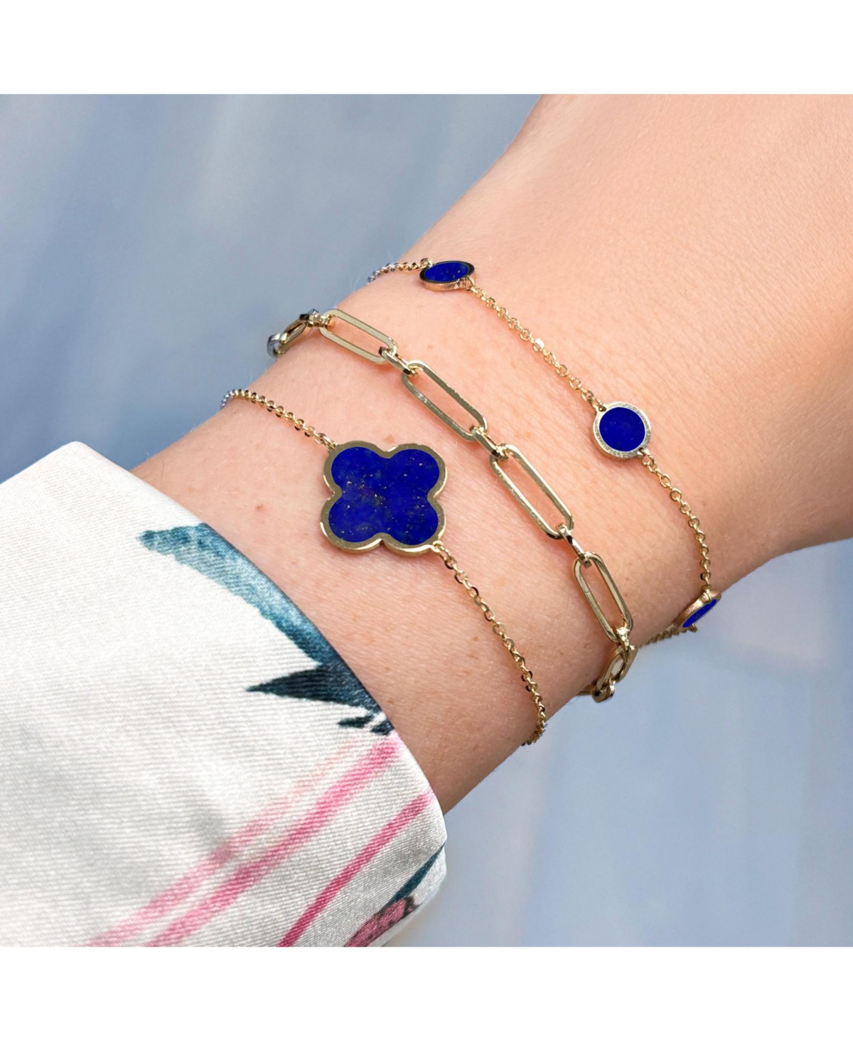 The Lovery Lapis Bubble Chain Bracelet