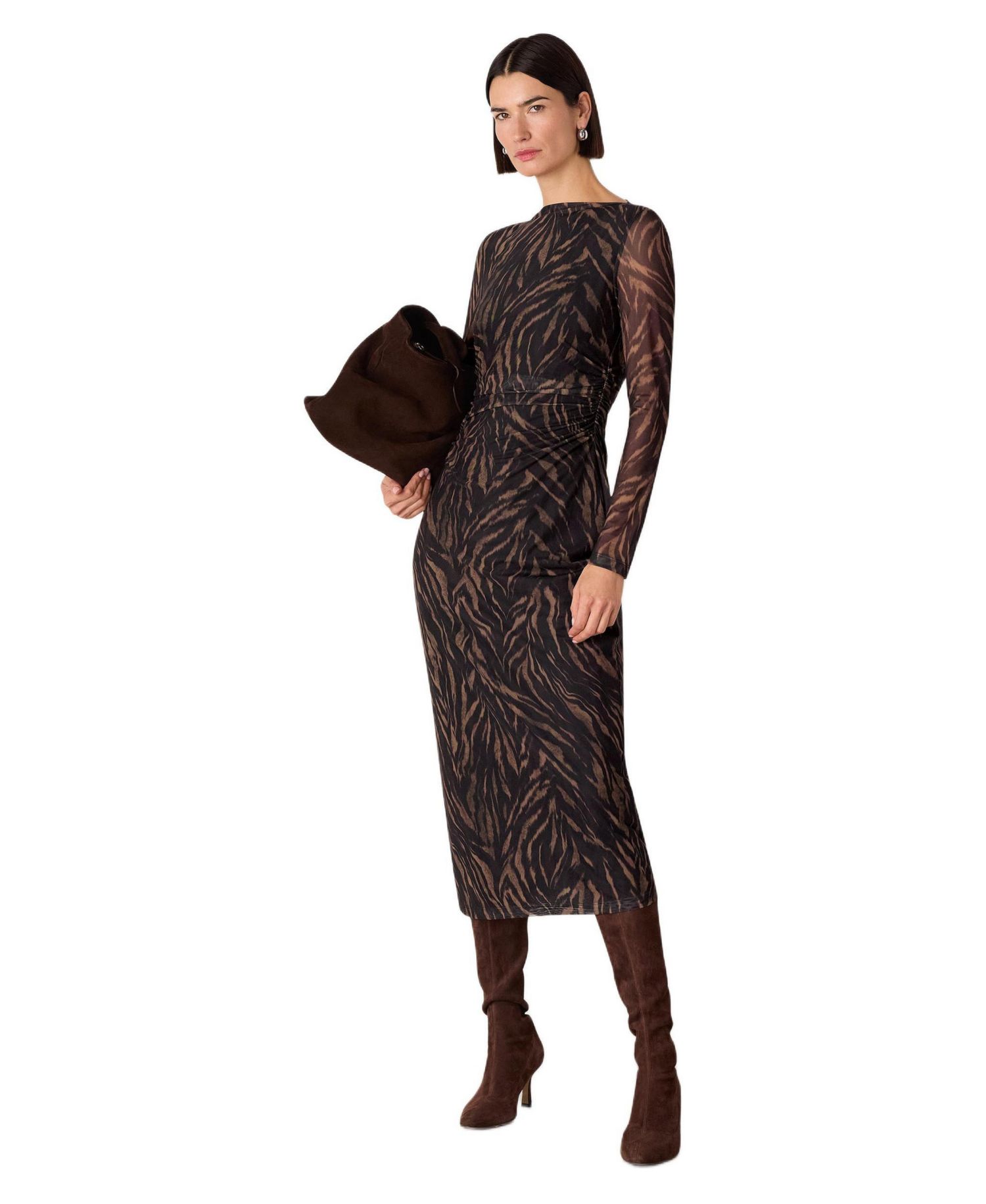 Women's Abstract Zebra Mesh Dress