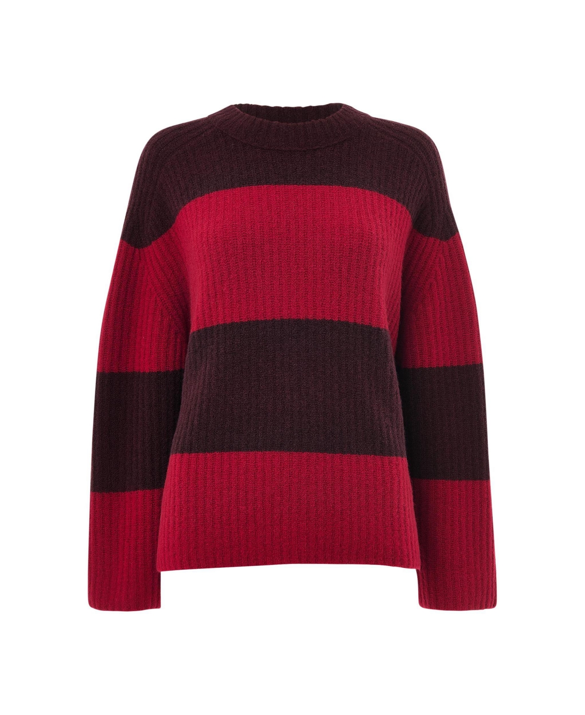 Whistles Women's Wool Mix Wide Stripe Knit Sweater