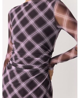 Women's Check Mesh Dress