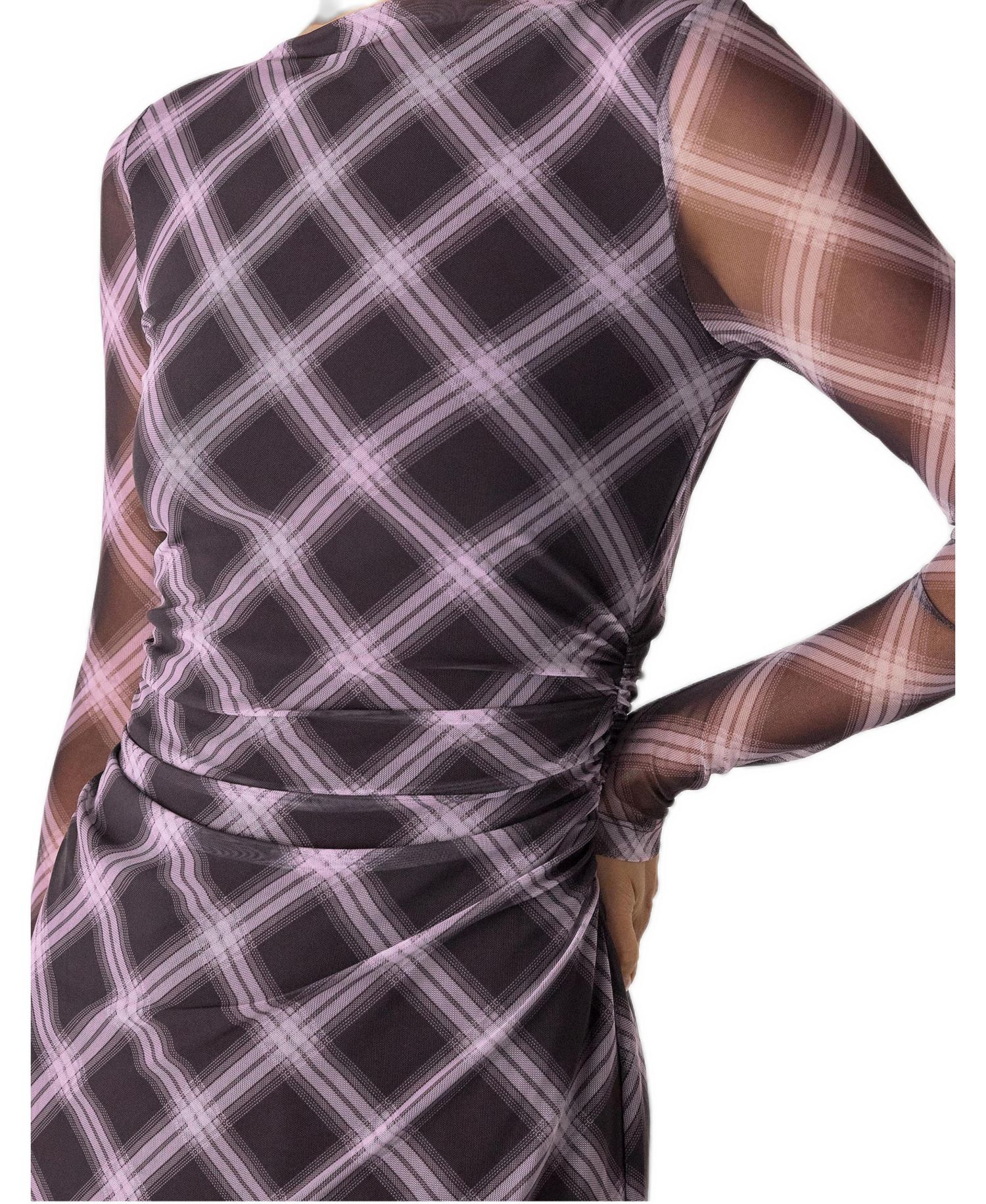 Women's Check Mesh Dress