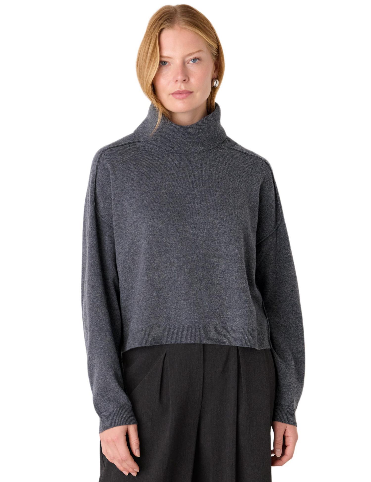 Women's Wool Cowl Neck Knit Sweater