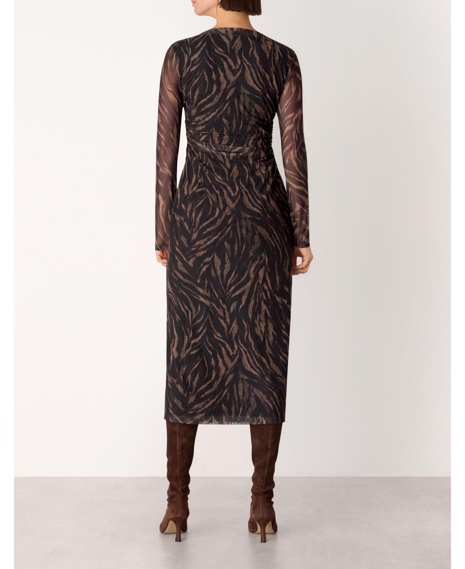 Women's Abstract Zebra Mesh Dress
