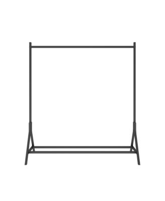 A-Frame Metal Clothes Hanger, Multi-Functional Single-Rod Garment Stand, with Adjustable Anti-slip Feet, Bottom Double Pole Storage for Home