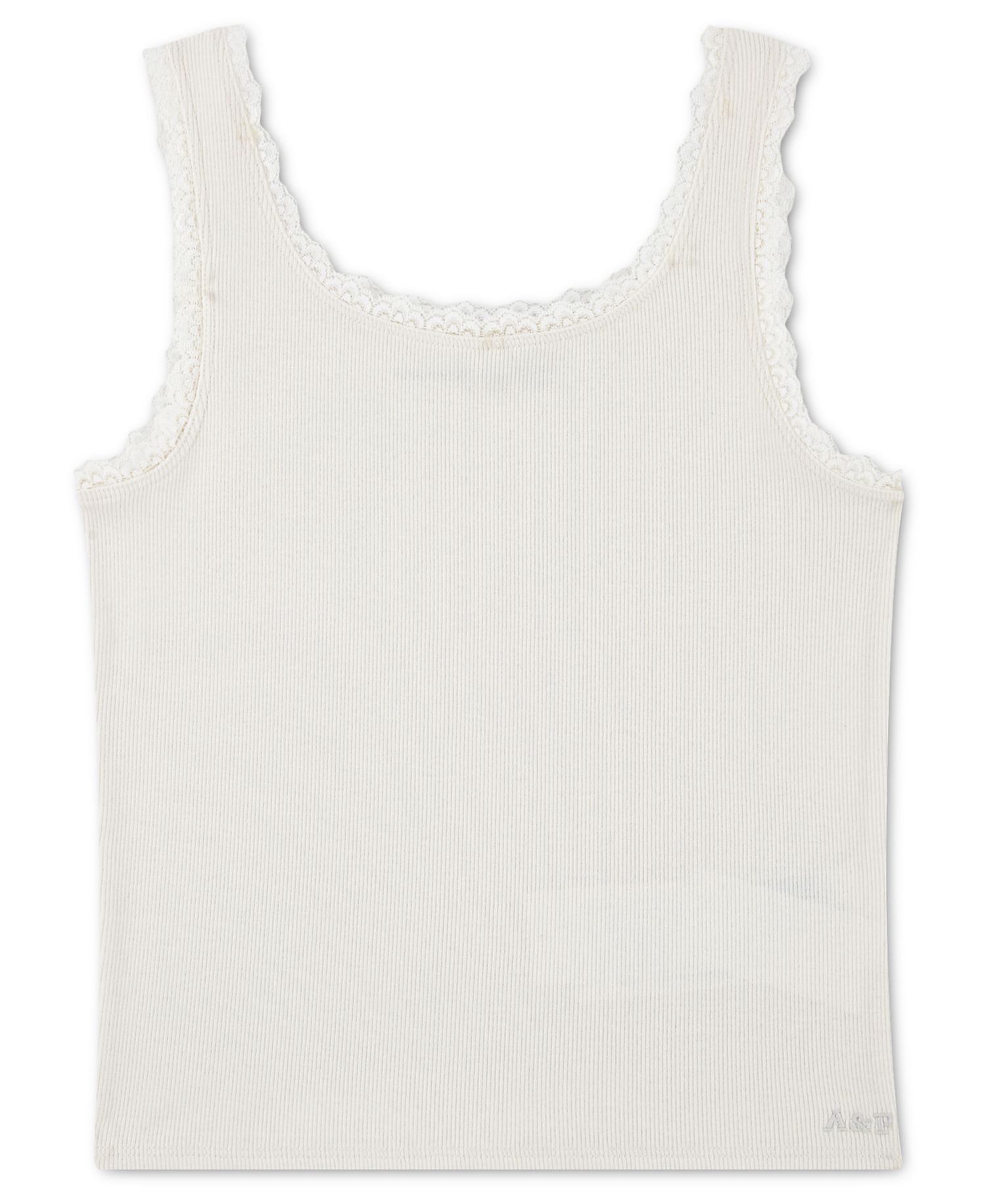 Girls' 5-16 Lace-Trim Sleeveless Tank Top