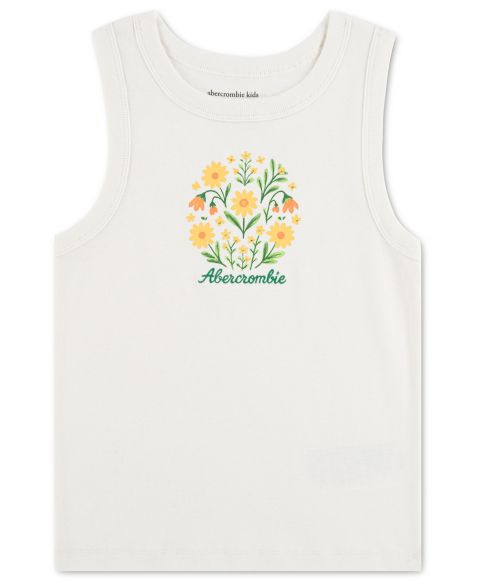 Детская майка abercrombie kids с цветочным принтом, цвет: Чёрный