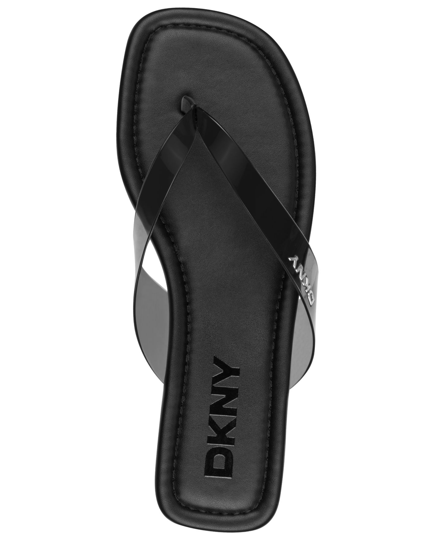 Женские сандалии DKNY Hampton Flip Flop, цвет: Чёрный гладкий — фото 4