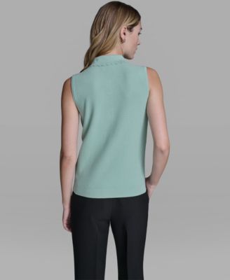Women's Collared Sleeveless Sweater
