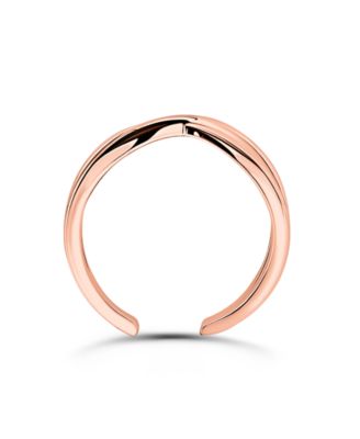 Polish Infinity Sign Adjustable Toe Ring. 18KT Rose Gold over Sterling Silver. Created for Macy's.