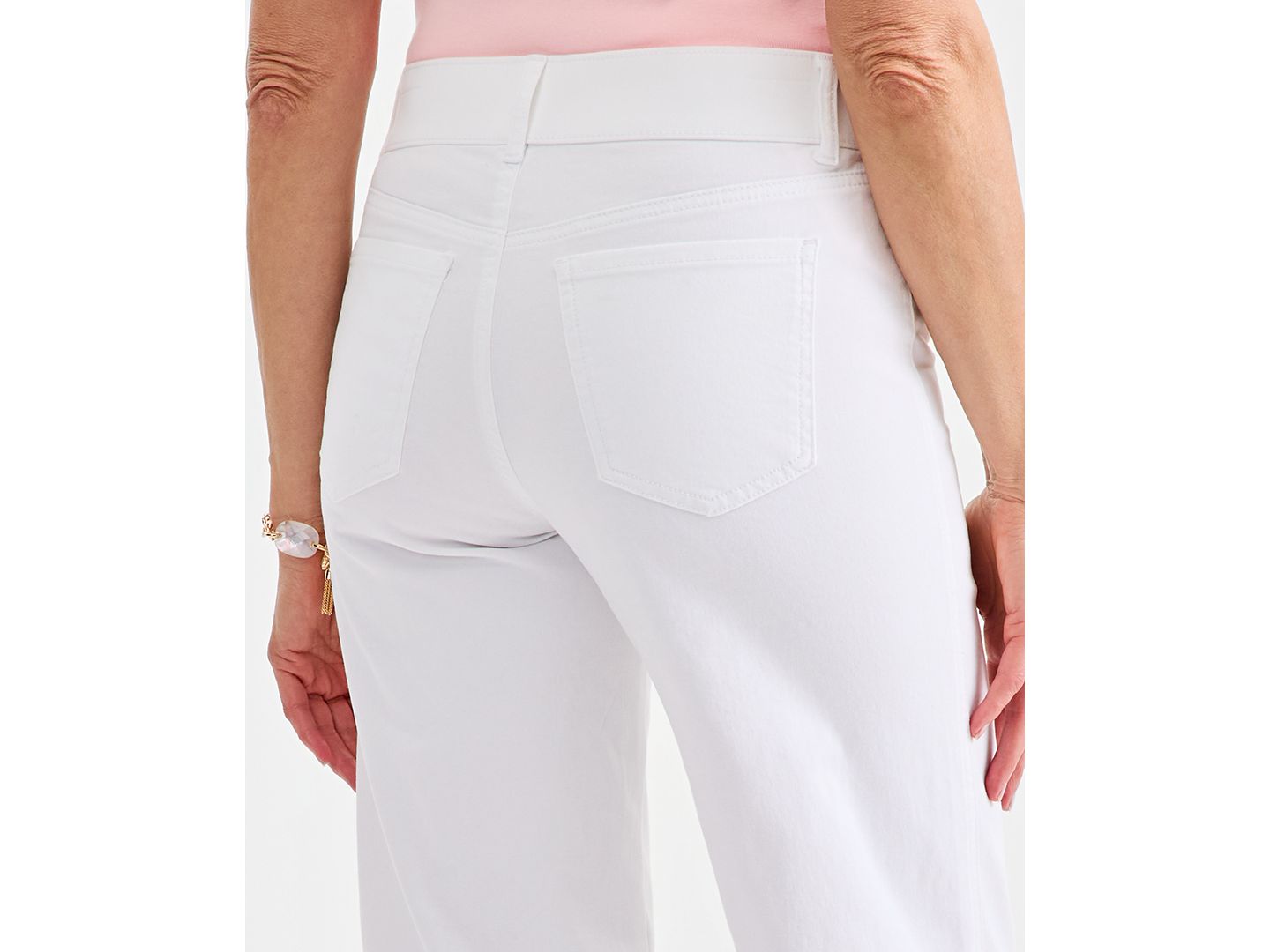 Женские джинсы Style & Co High Rise Pull-On Cropped Jeans, цвет: Яркий белый — фото 5