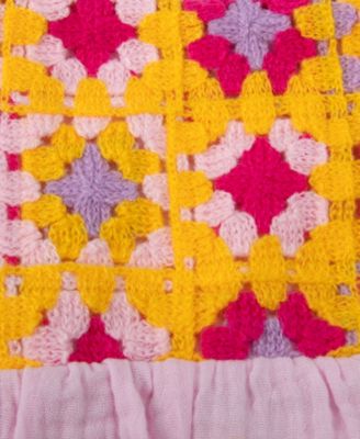 Baby Girls' Crochet Romper & Headband, 2-Piece Set