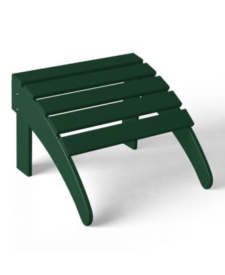 3-Piece Adirondack Chair with Cup Holder and Folding Ottoman and Table Set