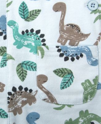 Baby Boys' Dinosaur Overall and T-Shirt, 2-Piece Set