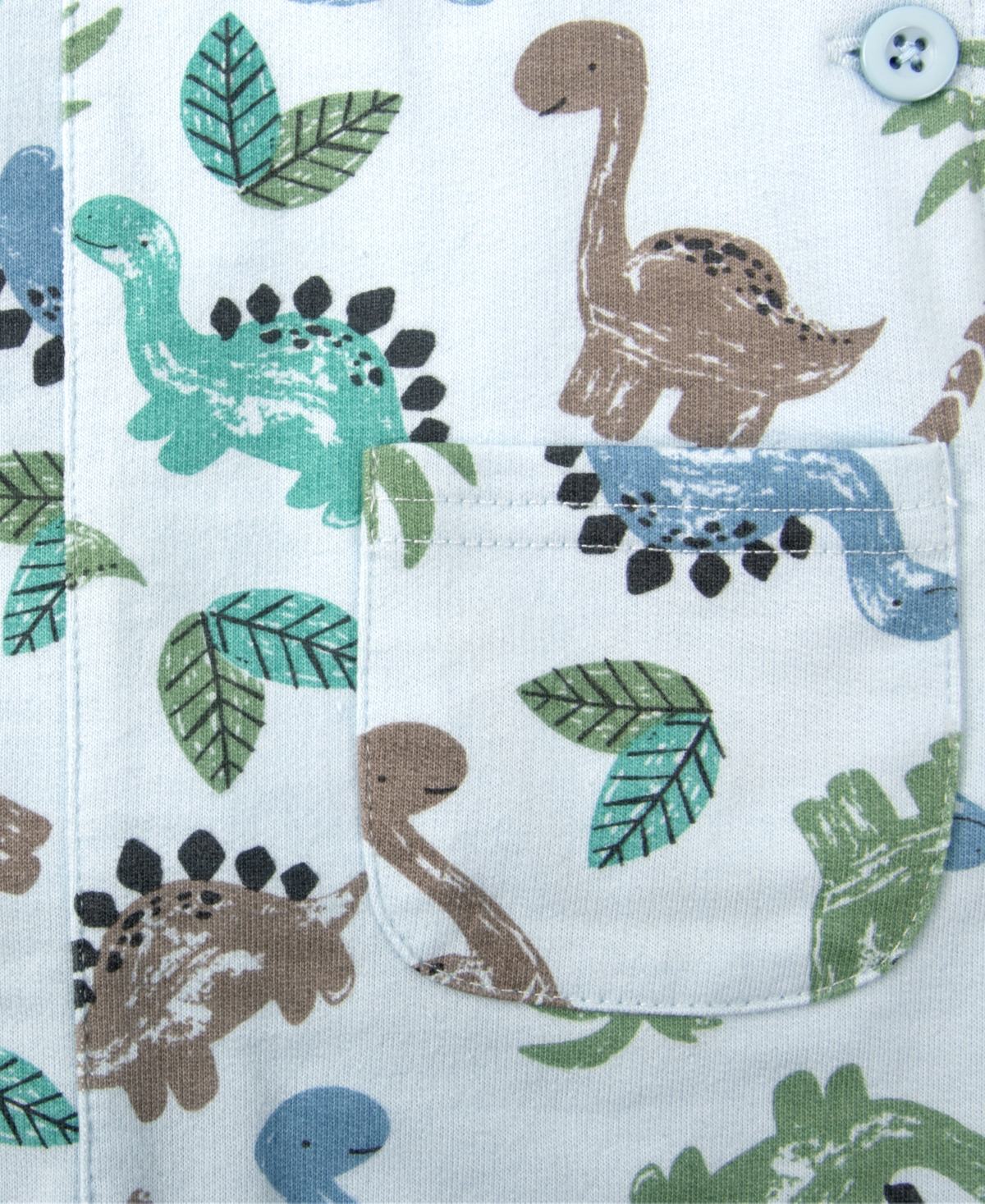 Baby Essentials Boys' Dinosaur Overall and T-Shirt, 2-Piece Set