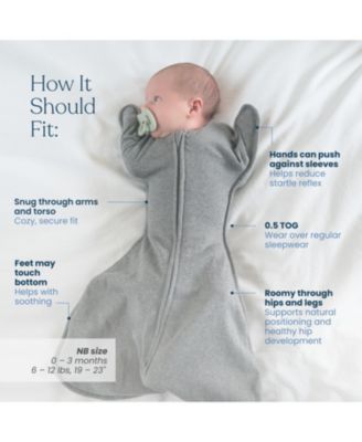 Baby SleepSack SwaddleStretch, Arms Up or Extended Arms, Newborn Swaddle, 0 – 3 months, 0.5 TOG.