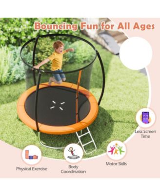 8FT Backyard Recreational Trampoline Heavy-Duty Build