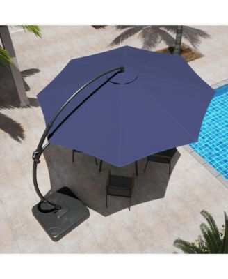 11ft Luxury Cantilever Patio Umbrella with Weighted Base
