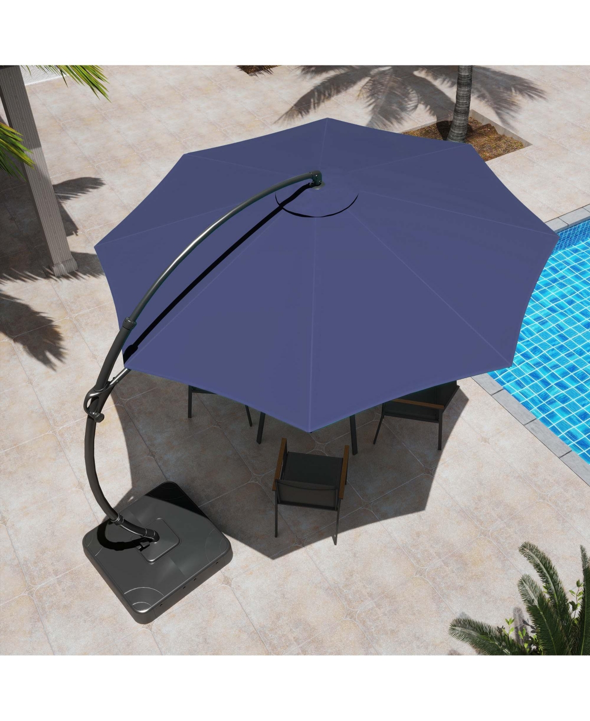 Boyel Living 11ft Luxury Cantilever Patio Umbrella with Weighted Base