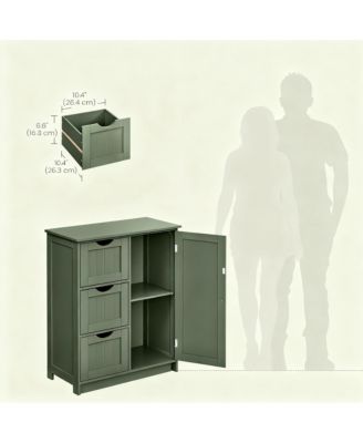 Freestanding Storage Cabinet with 3 Drawers & Adjustable Shelf - Space-Saving & Stylish