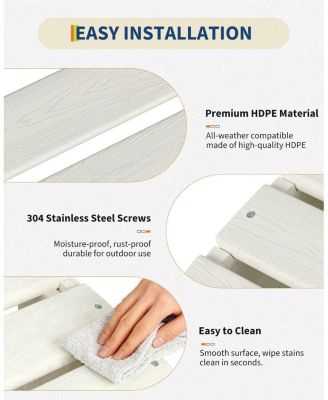 Folding Adirondack Ottoman - HDPE All-Weather Durable Outdoor Footrest