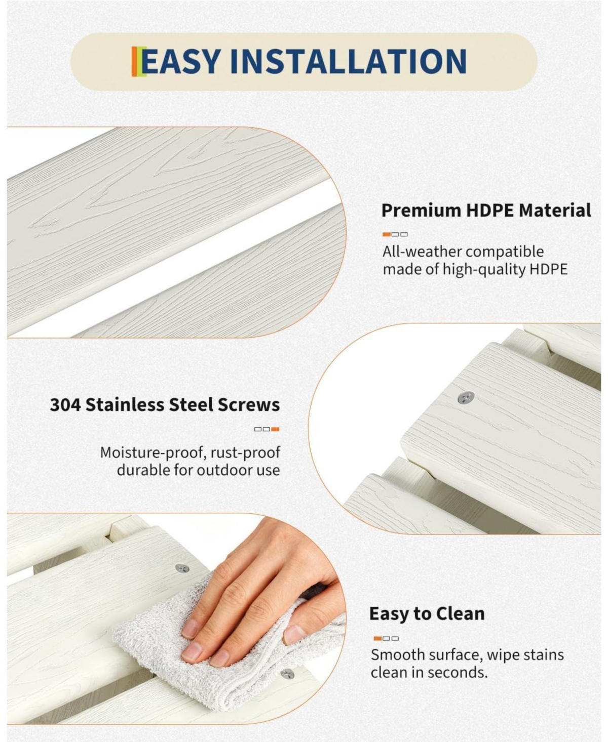 gaomon Folding Adirondack Ottoman