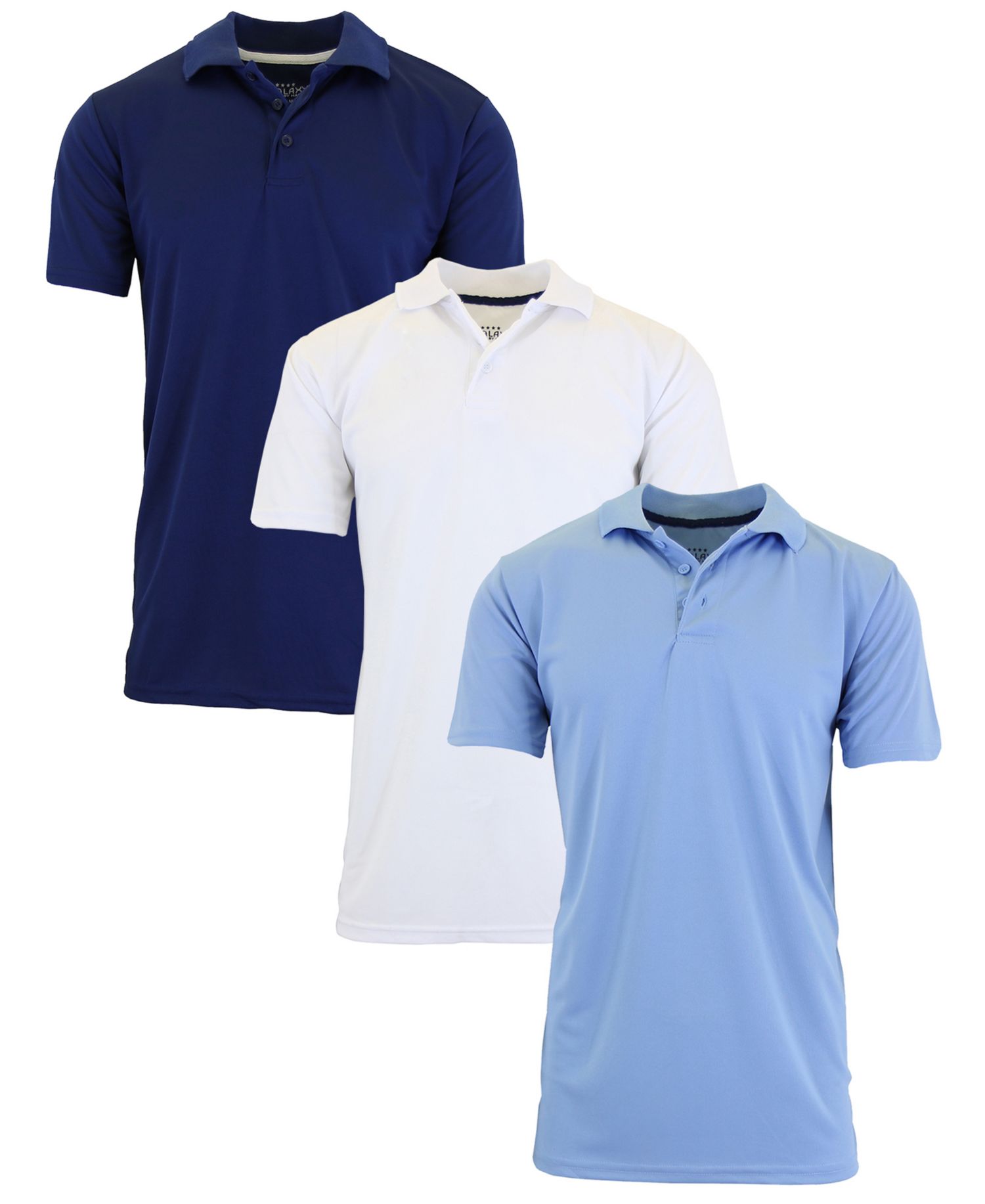 Men's Big & Tall Dry Fit Moisture-Wicking Polo Shirt, 3-Pack