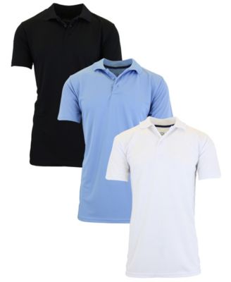 Men's Big & Tall Dry Fit Moisture-Wicking Polo Shirt, 3-Pack