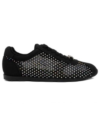 Women's Flirt Rhinestone Mesh Lace-Up Sneakers