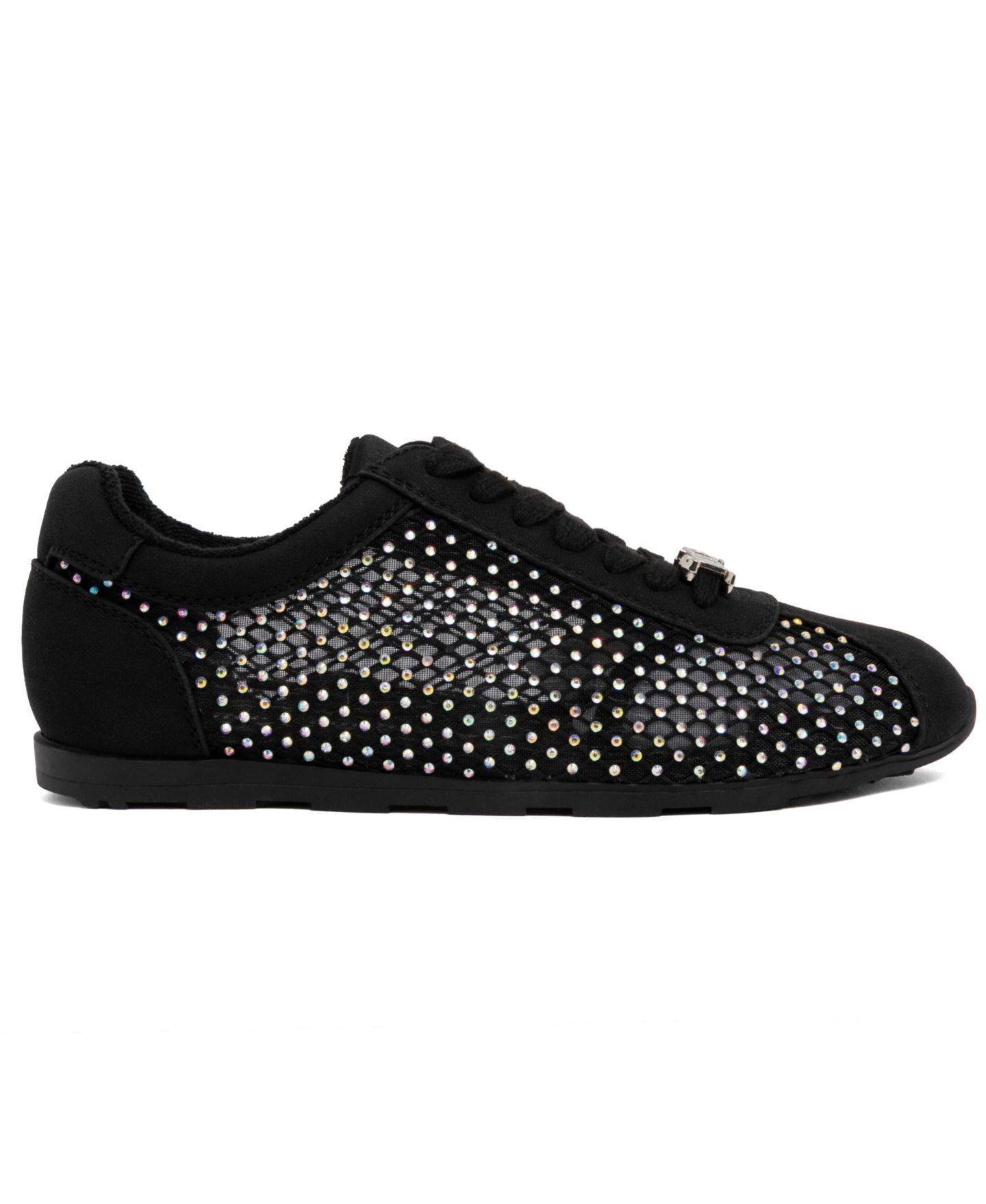 Женские кроссовки Juicy Couture Flirt Rhinestone Mesh Lace-Up, цвет: Чёрный — фото 2