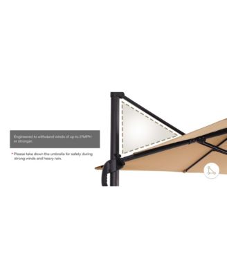 9x9 FT Square Roman Patio Umbrella - Classic Shade for Small Patio, Poolside & Outdoor Dining