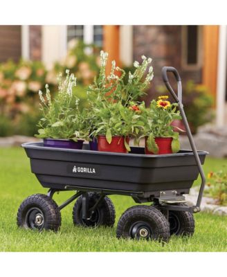 Poly Garden Dump Cart Camping Beach Wagon, 600 Pound Capacity