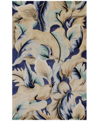 Kas - Catalina 756 Blue Calla Lilies 5' x 8' Area Rug