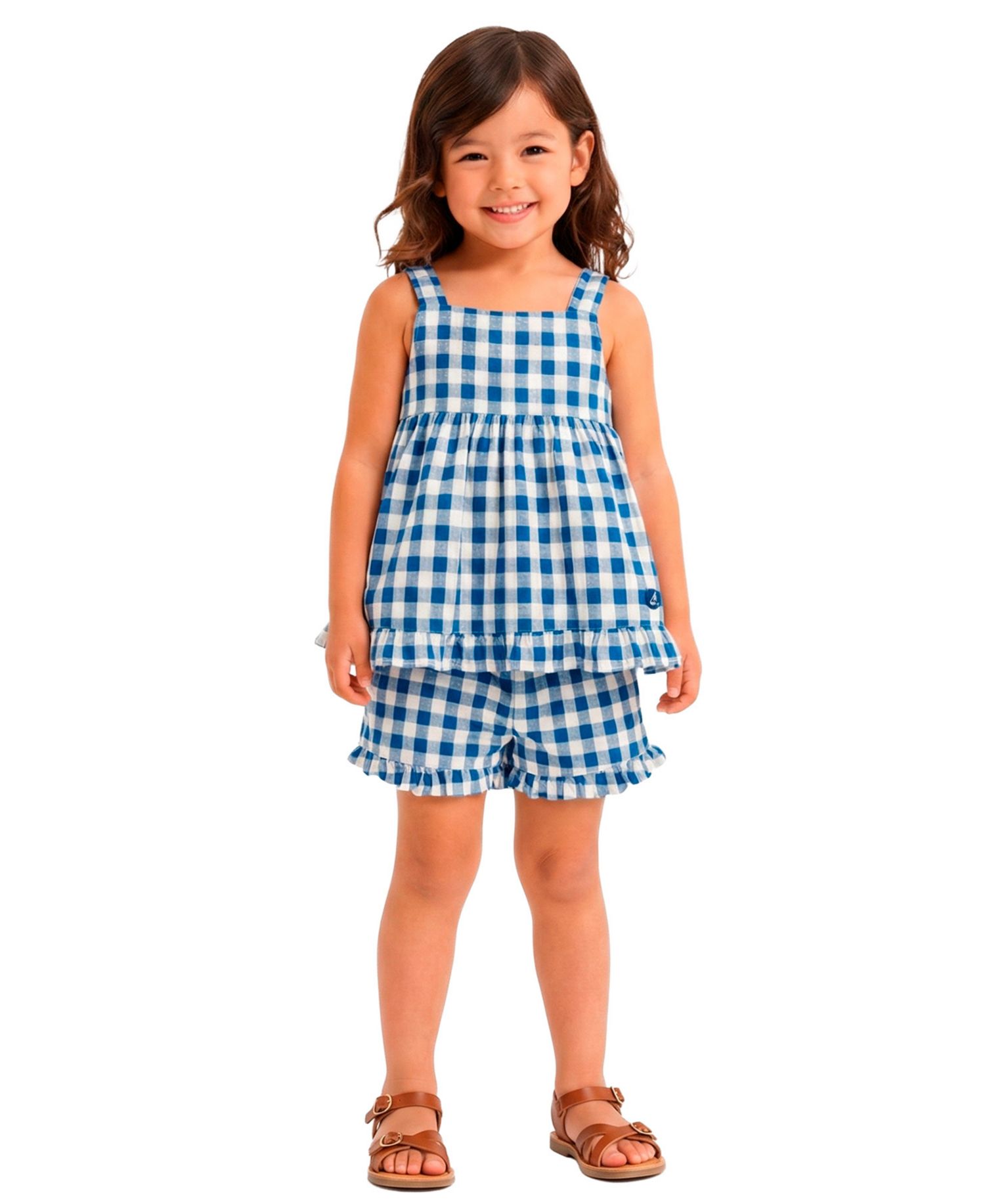 Baby Girls' Sleeveless Tank Top & Shorts, 2-Piece Set