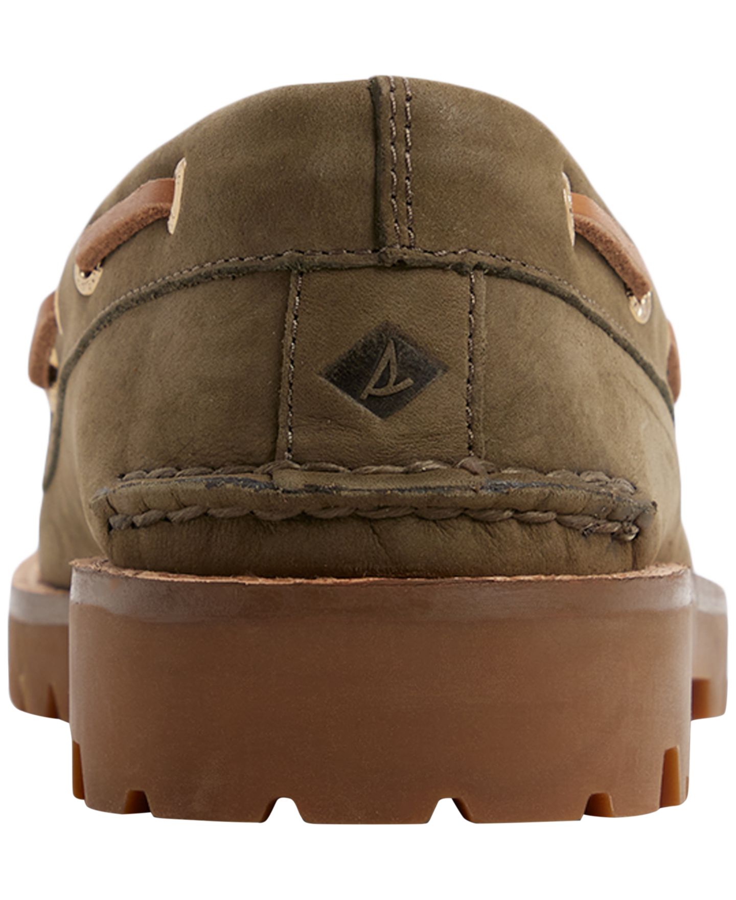 Обувь Sperry Men's 2-Eye Lug Lace-Up Boat Shoes, цвет: Оливковый — фото 3