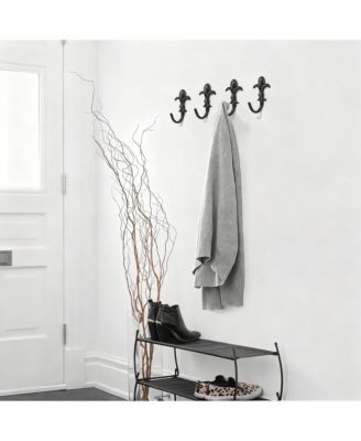 5 Pack Heavy Duty Zinc Alloy Wall Hooks for Hanging Clothes, Towels, and More