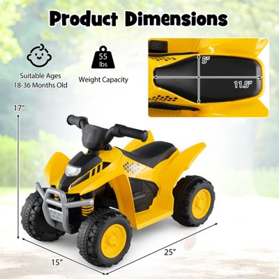 6V Kids Ride On ATV with Horn Sound for Toddlers 18–36 Months