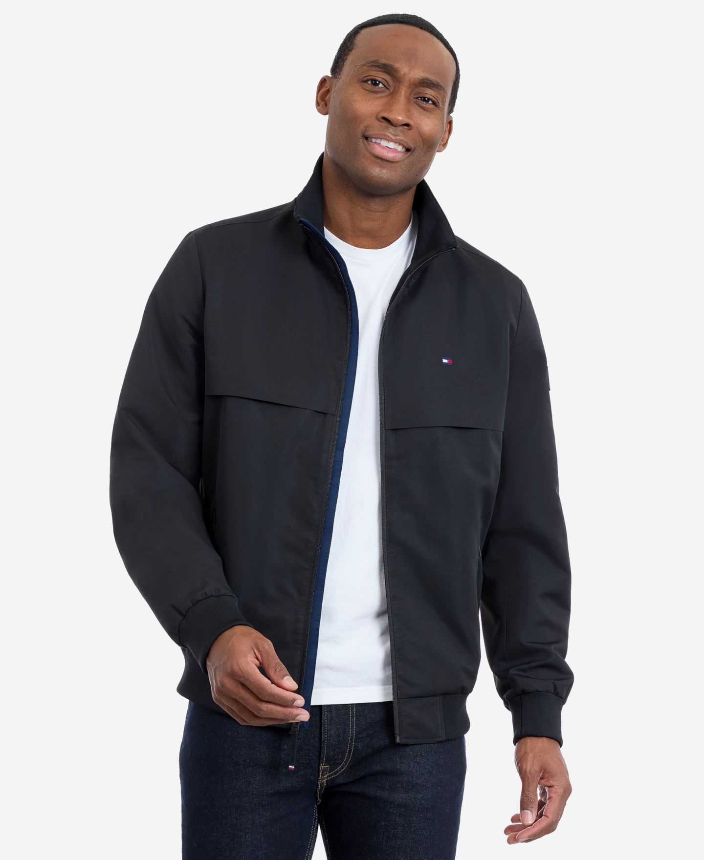 Мужская куртка Tommy Hilfiger Water Resistant Boating Regular-Fit, цвет: Чёрный — фото 1