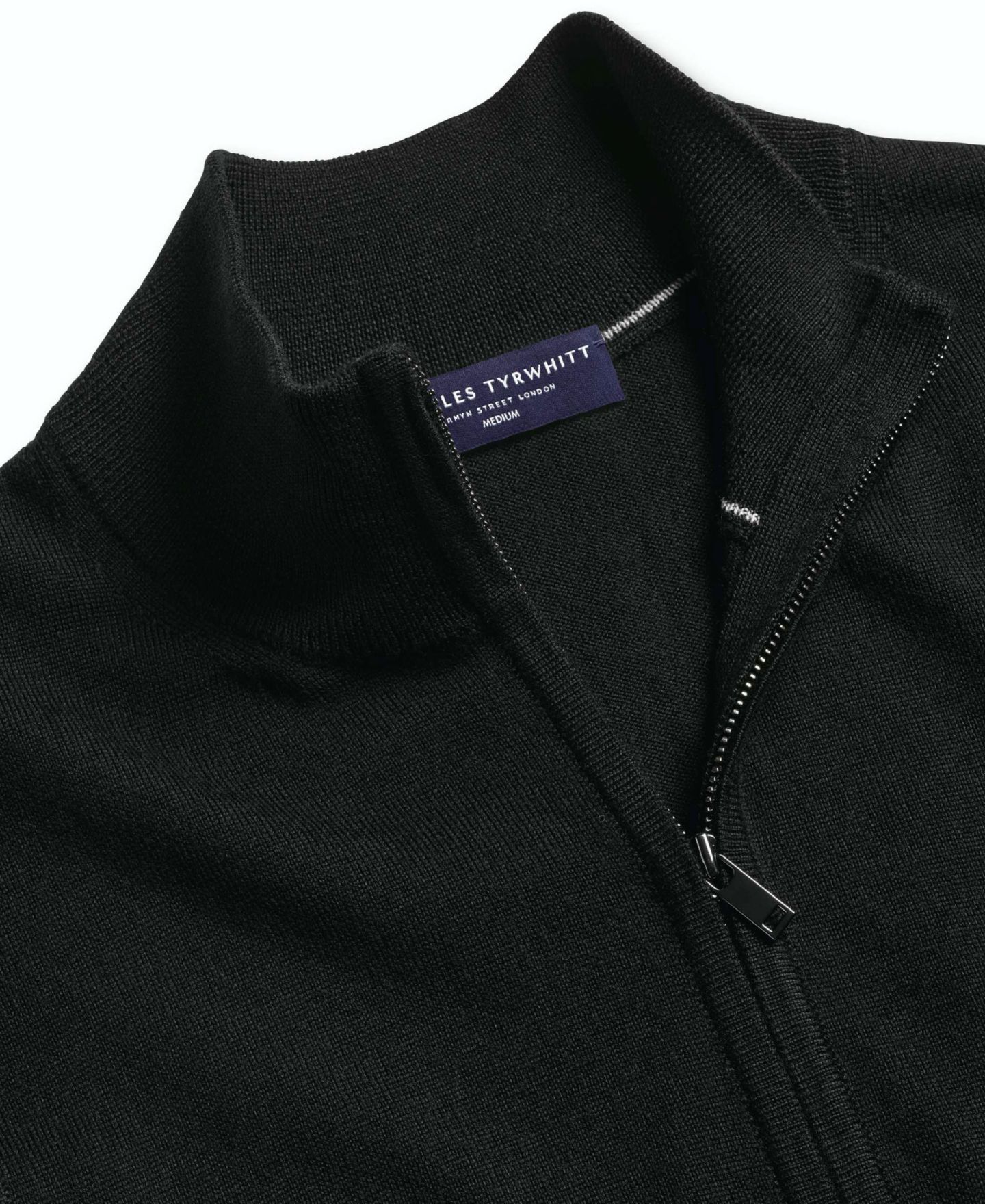Мужской свитер Charles Tyrwhitt Oatmeal Chunky Merino, цвет: Чёрный — фото 4