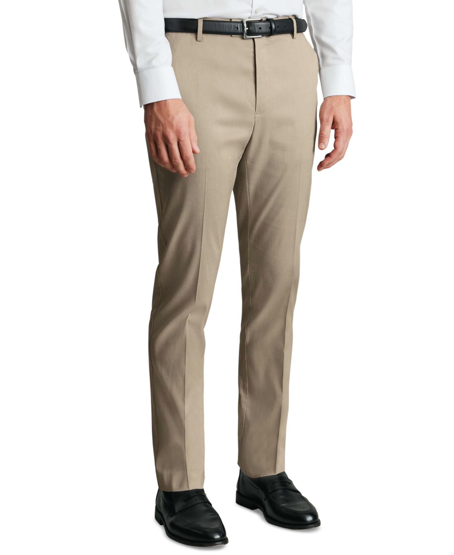 Men's Slim-Fit Smart Texture Trouser Pants