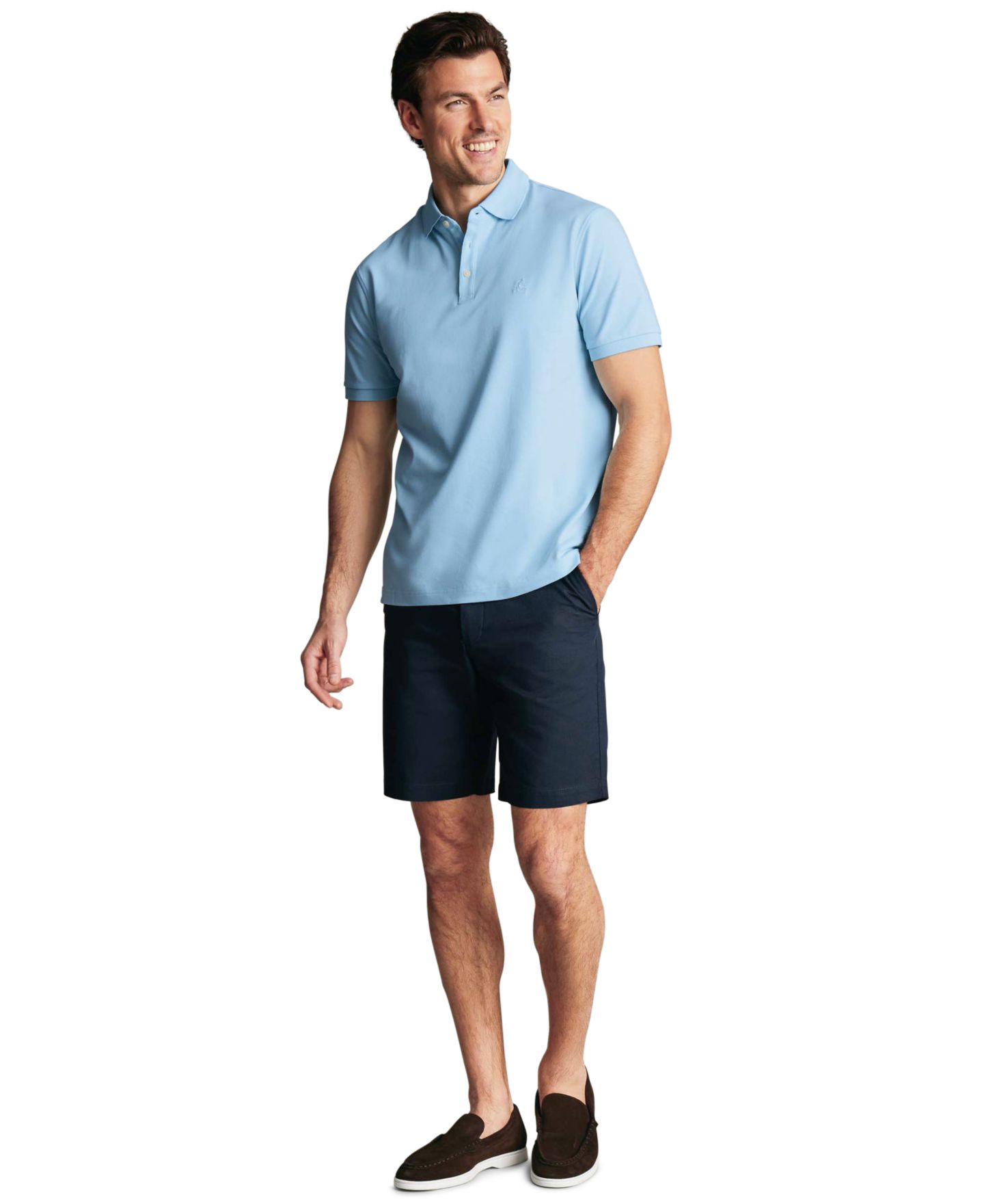Мужские шорты Charles Tyrwhitt Lightweight Regular-Fit, цвет: Чернильный синий — фото 2