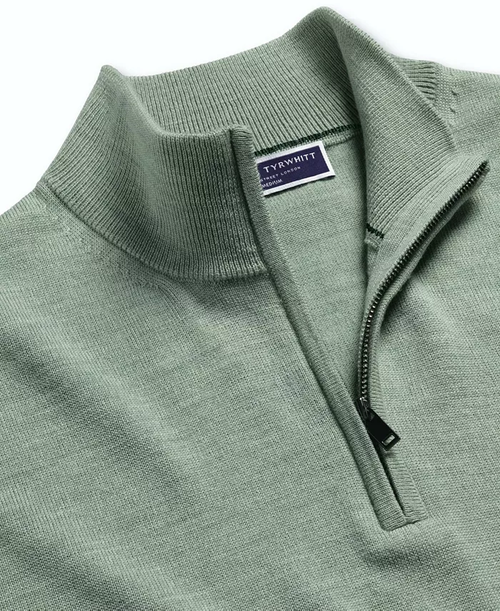 Men's Long-Sleeve Quarter-Zip Merino Wool Sweater - thumbnail 8
