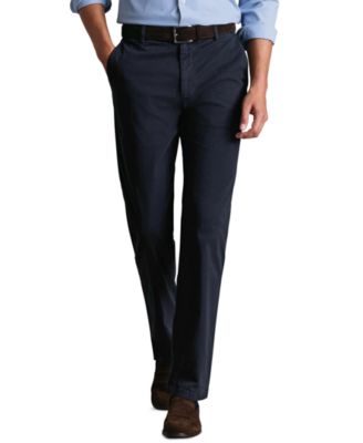 Men's Tan Slim-Fit Washed Chino Pants