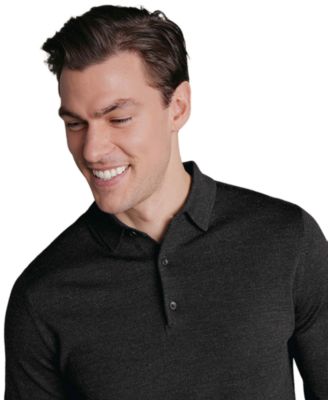 Men's Merino Wool Polo Sweater