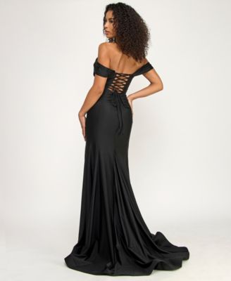 Women's Off Shoulder Corset Gown