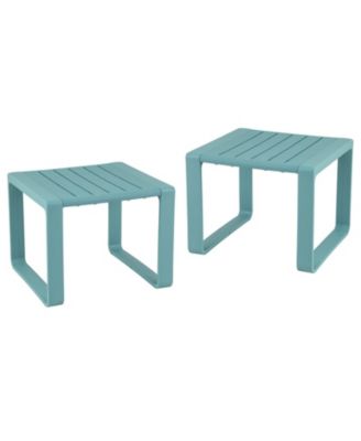 Outdoor Side Table Set of 2 18'' Weather Resistant Adirondack Table Patio