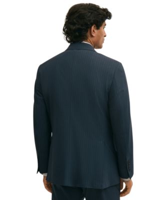 Brooks Brothers Men's Pinstripe Double-Breasted Suit Jacket